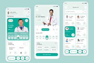build doctor consultation app, healthcare app with website