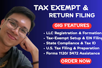 prepare and efile CPA form 1120, 5472, 1040, us tax filling, US llc registration