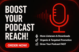 promote and advertise your podcast to grow real listeners and downloaders