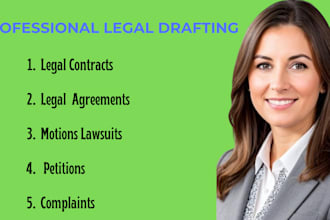 write legal agreement, document, contract, motion, lawsuit, services, nda