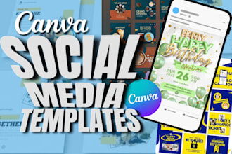 editable canva templates for special events and instagram post design