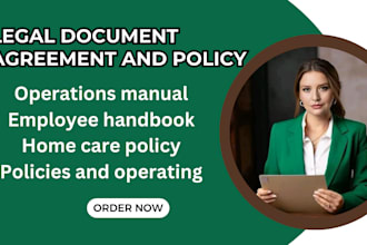 draft legal contracts agreements terms conditions handbook llc operating policy