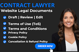 draft terms and conditions, privacy policy and contracts
