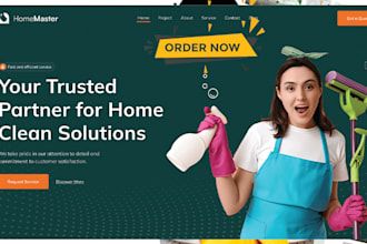 create gutter cleaning website window ,office,house, car,deep cleaning website