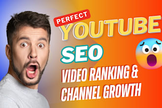 be your youtube SEO expert for video ranking and channel growth
