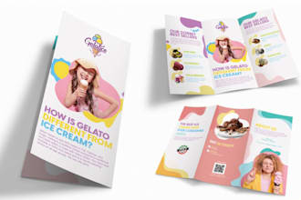 design brochure, bifold, trifold, flyer, company profile, poster and catalog