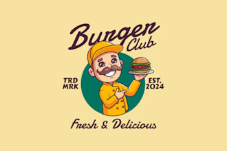 design street food logo for your business