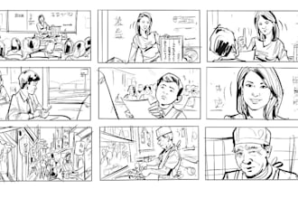 create storyboard for your film, animations, ads,  video, movies and commercial