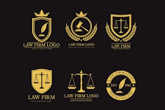 create modern attorney, legal and law firm logo