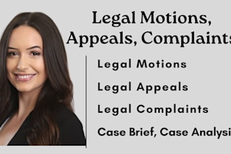 write motion, petition, lawsuit, pleadings, demand letters and legal document