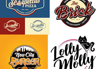 design fast food truck, bakery, cafe, pizza, burger, bbq, restaurant logo