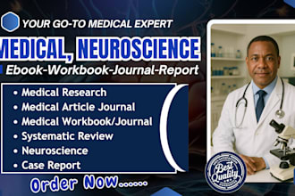 write neuroscience, medical ebook, journal, workbook, medical research, etsy