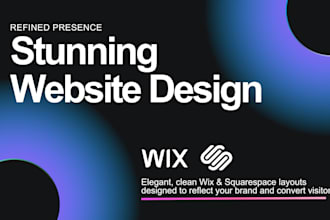 build a custom wix or squarespace website for your business