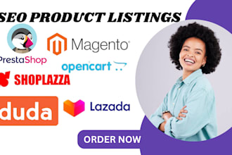 product listing on prestashop magento shoplazza duda opencart daraz lazada
