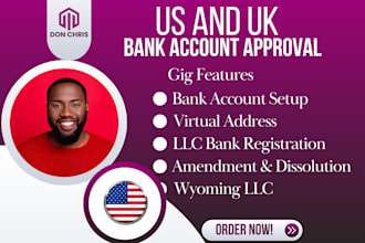 create USA business bank, wise, payoneer, stripe, mercury, for USA llcs owners