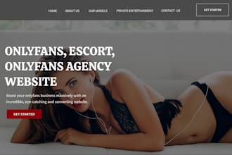 build onlyfans agency website, modeling, escort website