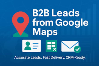 scrape google maps b2b leads, extract business contact info, and verified emails