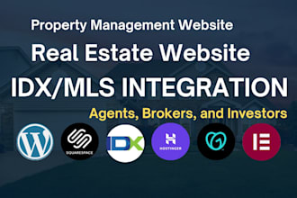 build a real estate website with idx mls integration on wordpress or squarespace