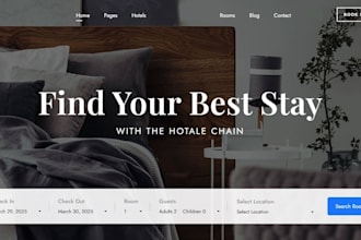 do property management website, vacation rental website, hotel booking website
