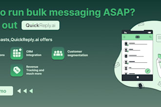 setup whatsapp channel to gain followers,whatsapp group,send bulk sms and massdm