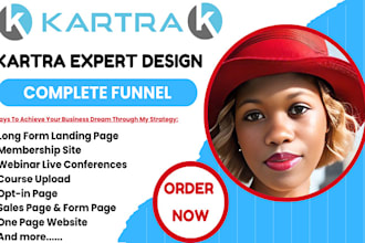 design kartra website, sales funnels, kartra landing pages, gohighlevel funnel