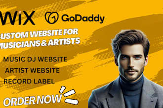design a music website for musicians dj band artist website record labels