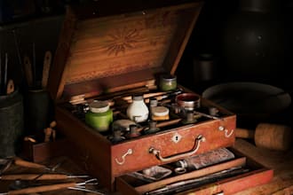 create realistic 3d assets, props, models and objects