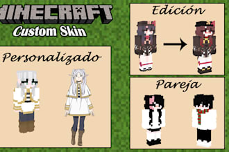 crearé tu skin de minecraft personalizada bien detallada