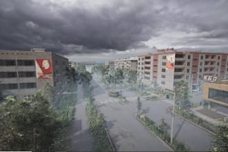 make realistic 3d game environment unity environment, video game background