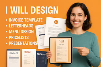 design invoice, digital planner, checklist or anything in canva pro