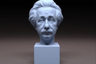3d model sculpture character human anime,3d head bust,sketchup 3d model,dnd,maya