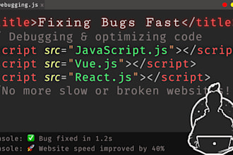 fix javascript, HTML, and CSS issues fast