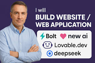 build website web application with bolt new ai lovable dev ai deepseek