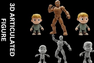 do 3d action figure 3d toy articulated model 3d cartoon model for 3d printing