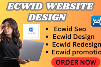 setup ecwid store promotion product listing ecommerce website migration design