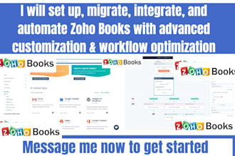 set up migrate integrate automate zoho books advanced customization workflow