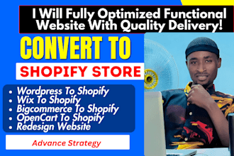 redesign, clone, copy, convert wordpress, bigcommerce to shopify store migration