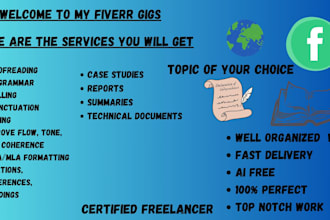proofread and edit, reports, and  educational summaries within 24 hours
