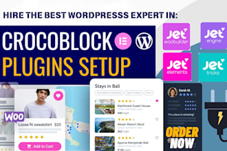 setup wordpress crocoblock plugin jetengine jetblocks jetmenu jetelements plugin