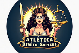 do goddess of law and justice and atletico director sapiens logo