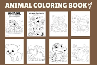 design adult coloring page, kids coloring book, children activity book for etsy