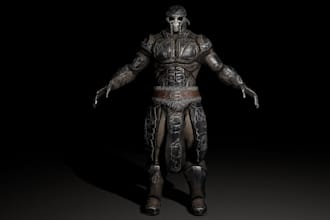 accurate rigged 3d game character model, pbr textures, simulation, mocap, uv map
