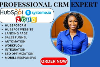 be your hubspot CRM hubspot website landing page hubspot automation workflow VA