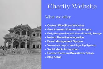 design professional nonprofit charity donation fundraising websites