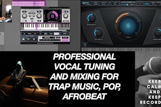 tune, mix and master your vocals trap music, pop, rnb