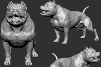 make 3d animal model creature model cgi animal 3d pet dog dinosaur dragon model