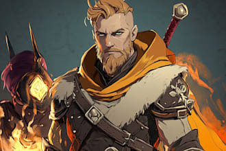 draw dnd character art fantasy scifi illustration for you