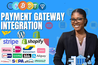 custom shopify payment,wix payment,stripe,paypal,square,verifed payment gateway