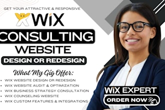 create wix website design, wix consulting site, counseling site, wix