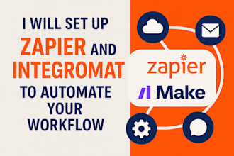 setup zapier and integromat make workflows to automate your business